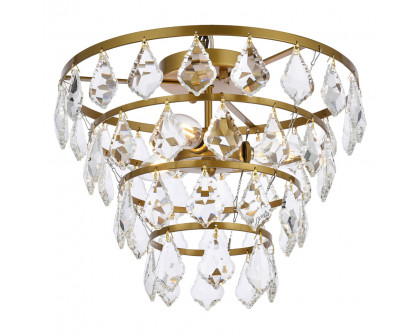 Elegant Flush Mount Light - Brass, L 14" (1101F14BR)