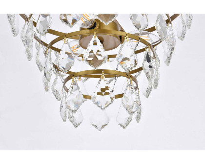 Elegant Flush Mount Light - Brass, L 14" (1101F14BR)