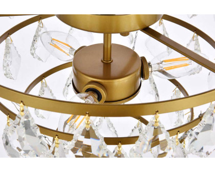 Elegant Flush Mount Light - Brass, L 14" (1101F14BR)