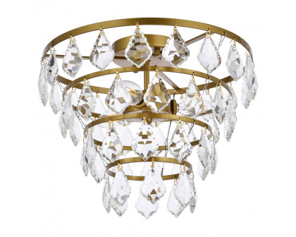 Elegant Flush Mount Light - Brass, L 14" (1101F14BR)