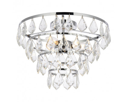 Elegant Flush Mount Light - Chrome, L 14" (1101F14C)