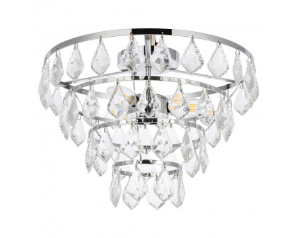 Elegant Flush Mount Light - Chrome, L 14" (1101F14C)