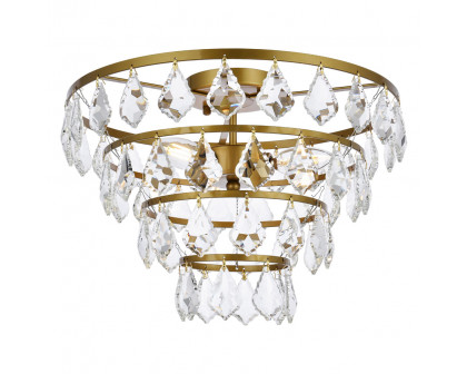 Elegant Flush Mount Light - Brass, L 16" (1101F16BR)