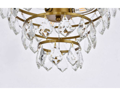 Elegant Flush Mount Light - Brass, L 16" (1101F16BR)