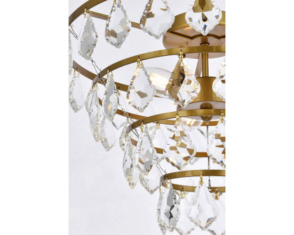 Elegant Flush Mount Light - Brass, L 16" (1101F16BR)