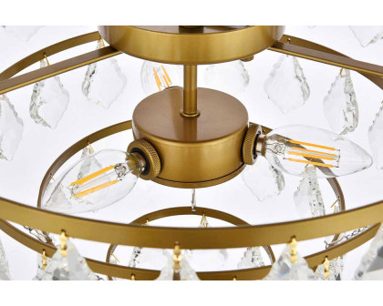 Elegant Flush Mount Light - Brass, L 16" (1101F16BR)