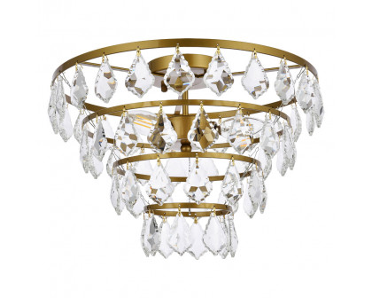 Elegant Flush Mount Light - Brass, L 16" (1101F16BR)