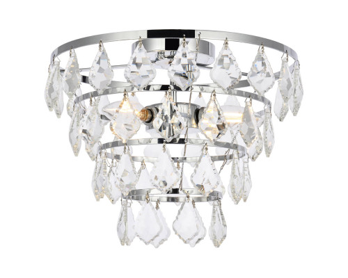 Elegant Flush Mount Light - Chrome, L 16" (1101F16C)