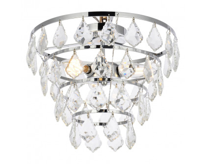 Elegant Flush Mount Light - Chrome, L 16" (1101F16C)