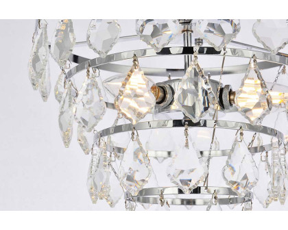 Elegant Flush Mount Light - Chrome, L 16" (1101F16C)