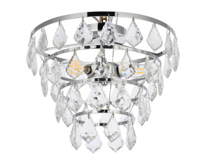 Elegant Flush Mount Light - Chrome, L 16" (1101F16C)