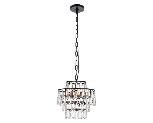 Elegant Pendant Light - Black, L 12" (1102D12BK)