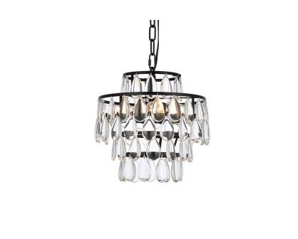 Elegant Pendant Light - Black, L 12" (1102D12BK)