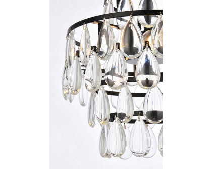 Elegant Pendant Light - Black, L 12" (1102D12BK)