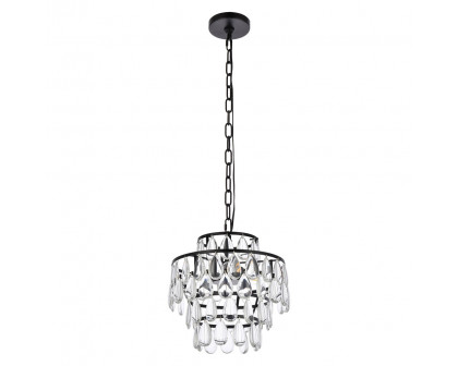 Elegant Pendant Light - Black, L 12" (1102D12BK)