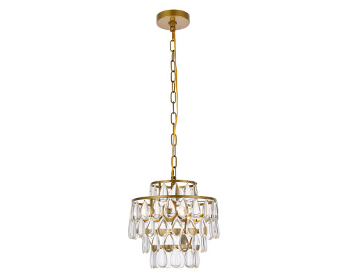 Elegant Pendant Light - Brass, L 12" (1102D12BR)