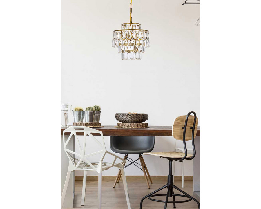 Elegant Pendant Light - Brass, L 12" (1102D12BR)