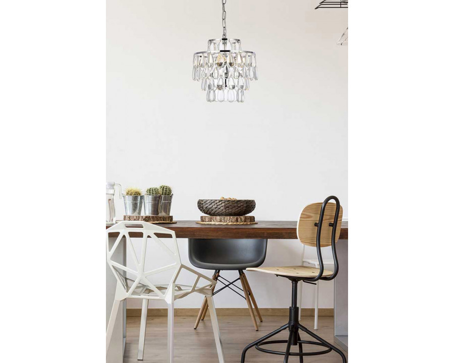 Elegant Pendant Light - Chrome, L 12" (1102D12C)