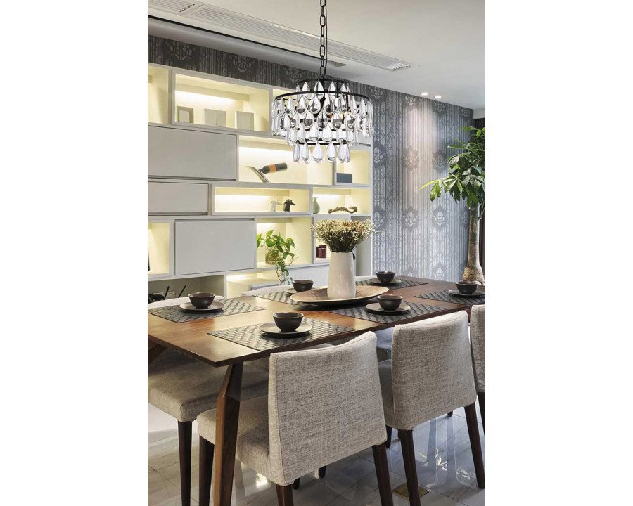 Elegant Pendant Light - Black, L 14" (1102D14BK)