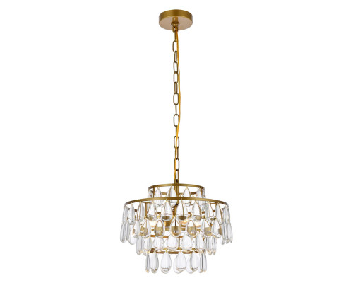 Elegant Pendant Light - Brass, L 14" (1102D14BR)