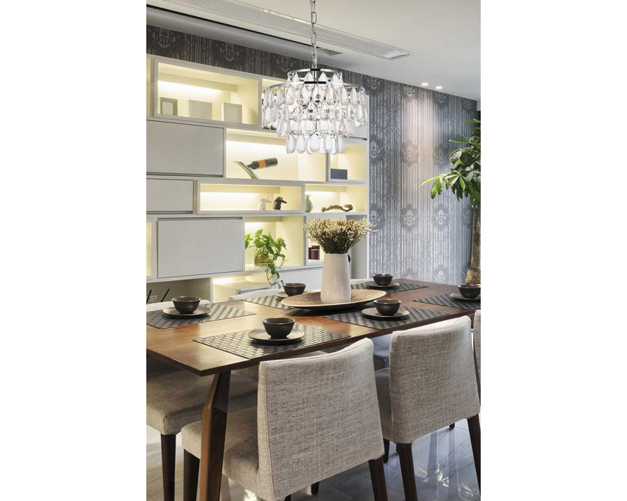 Elegant Pendant Light - Chrome, L 14" (1102D14C)