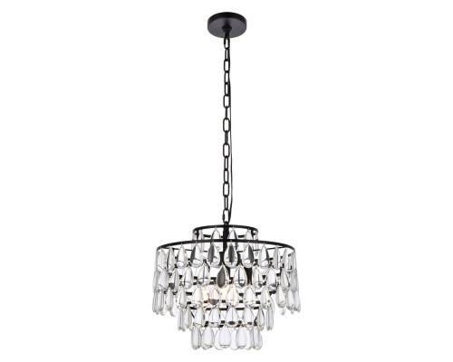 Elegant Pendant Light - Black, L 16" (1102D16BK)