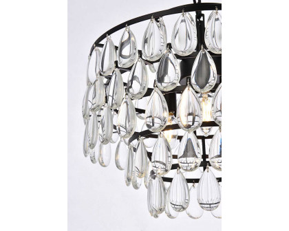 Elegant Pendant Light - Black, L 16" (1102D16BK)