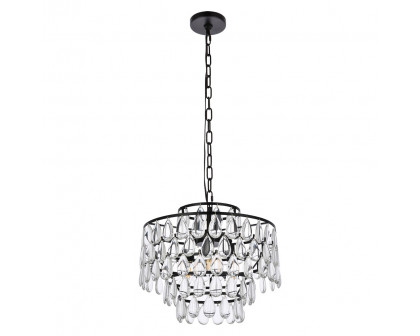 Elegant Pendant Light - Black, L 16" (1102D16BK)