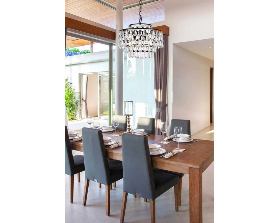 Elegant Pendant Light - Black, L 18" (1102D18BK)