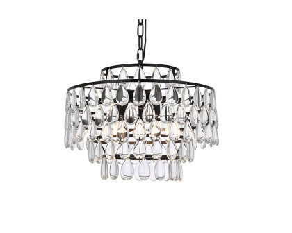 Elegant Pendant Light - Black, L 18" (1102D18BK)