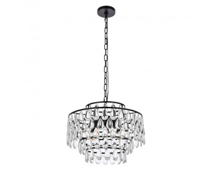 Elegant Pendant Light - Black, L 18" (1102D18BK)