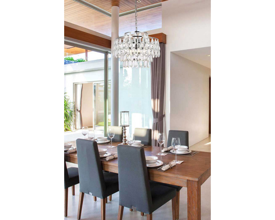 Elegant Pendant Light - Chrome, L 18" (1102D18C)