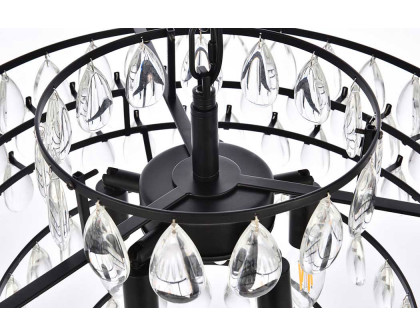 Elegant Pendant Light - Black, L 20" (1102D20BK)