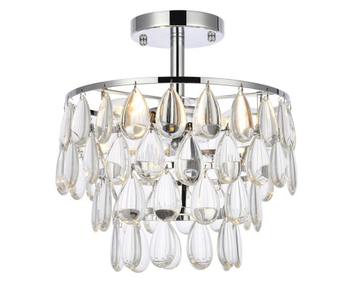 Elegant Flush Mount Light - Chrome, L 12" (1103F12C)