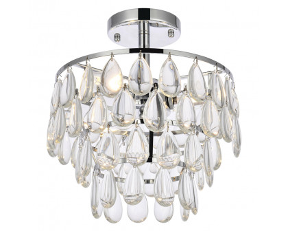 Elegant Flush Mount Light - Chrome, L 12" (1103F12C)