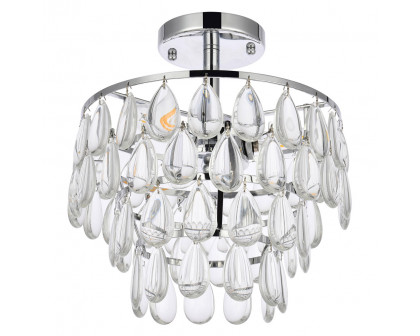 Elegant Flush Mount Light - Chrome, L 12" (1103F12C)