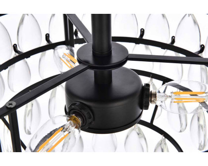 Elegant Flush Mount Light - Black, L 14" (1103F14BK)