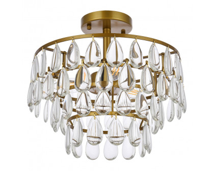 Elegant Flush Mount Light - Brass, L 14" (1103F14BR)