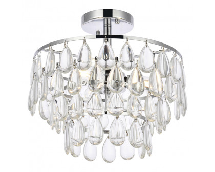 Elegant Flush Mount Light - Chrome, L 14" (1103F14C)