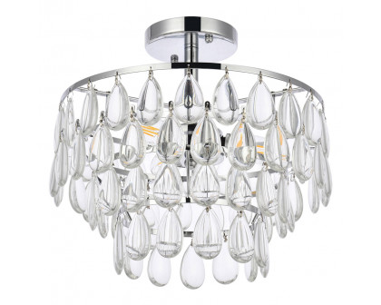 Elegant Flush Mount Light - Chrome, L 14" (1103F14C)