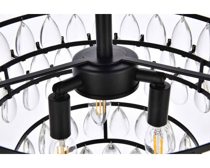 Elegant Flush Mount Light - Black, L 16" (1103F16BK)