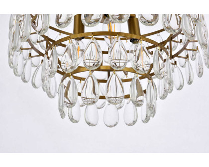 Elegant Flush Mount Light - Brass, L 16" (1103F16BR)