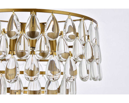 Elegant Flush Mount Light - Brass, L 16" (1103F16BR)