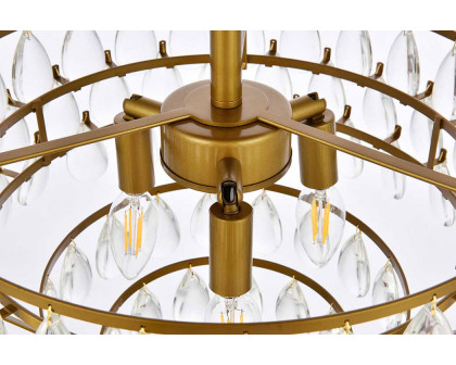 Elegant Flush Mount Light - Brass, L 16" (1103F16BR)