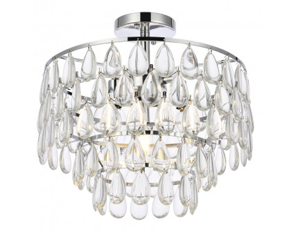 Elegant Flush Mount Light - Chrome, L 16" (1103F16C)