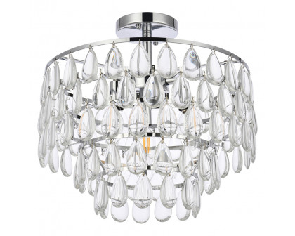 Elegant Flush Mount Light - Chrome, L 16" (1103F16C)