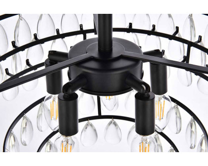 Elegant Flush Mount Light - Black, L 18" (1103F18BK)