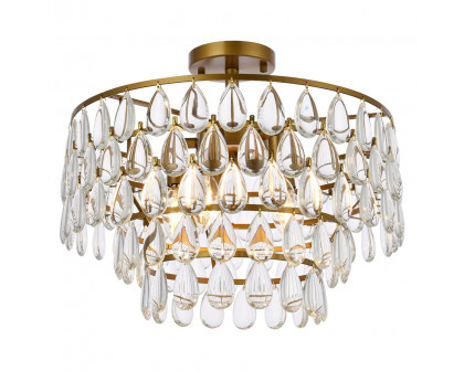 Elegant Flush Mount Light - Brass, L 18" (1103F18BR)