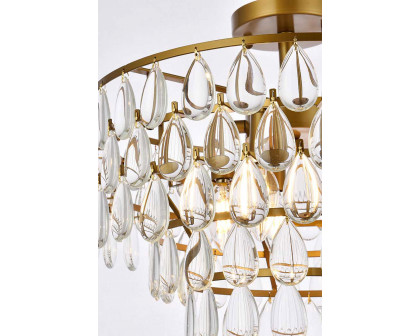 Elegant Flush Mount Light - Brass, L 18" (1103F18BR)