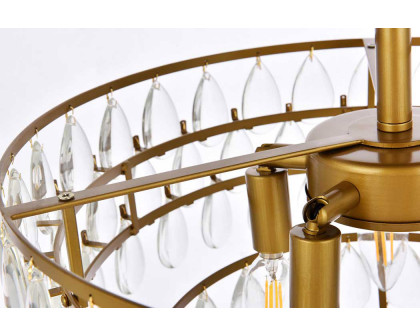 Elegant Flush Mount Light - Brass, L 18" (1103F18BR)